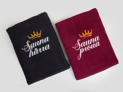 Saunalinade komplekt Sauna härra & Sauna proua